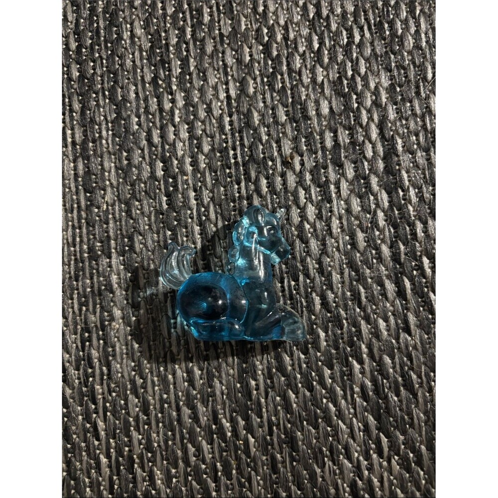 Vintage Boyd Little Glass Lucky The Unicorn Cambridge Blue Collectible